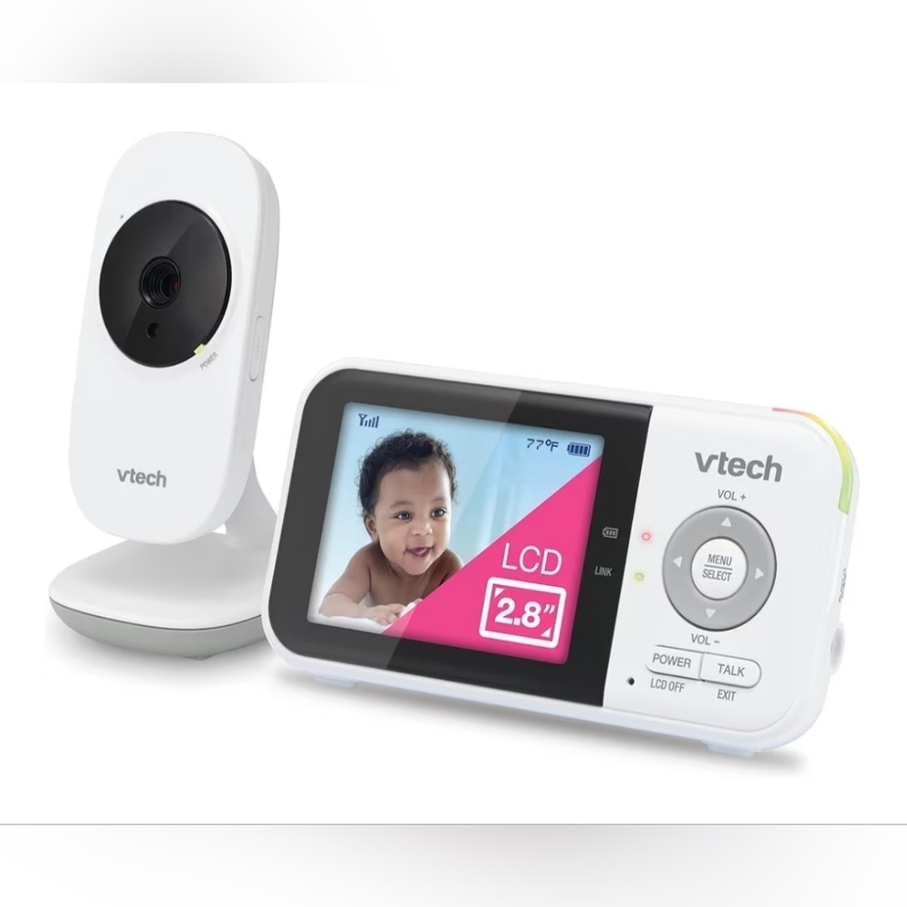 VTech VM819 Video Baby Monitor 2.8” Screen Night Vision 2-Way Talk No Wifi